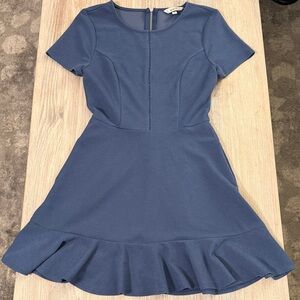 Juniors Blue Short Sleeve Dress